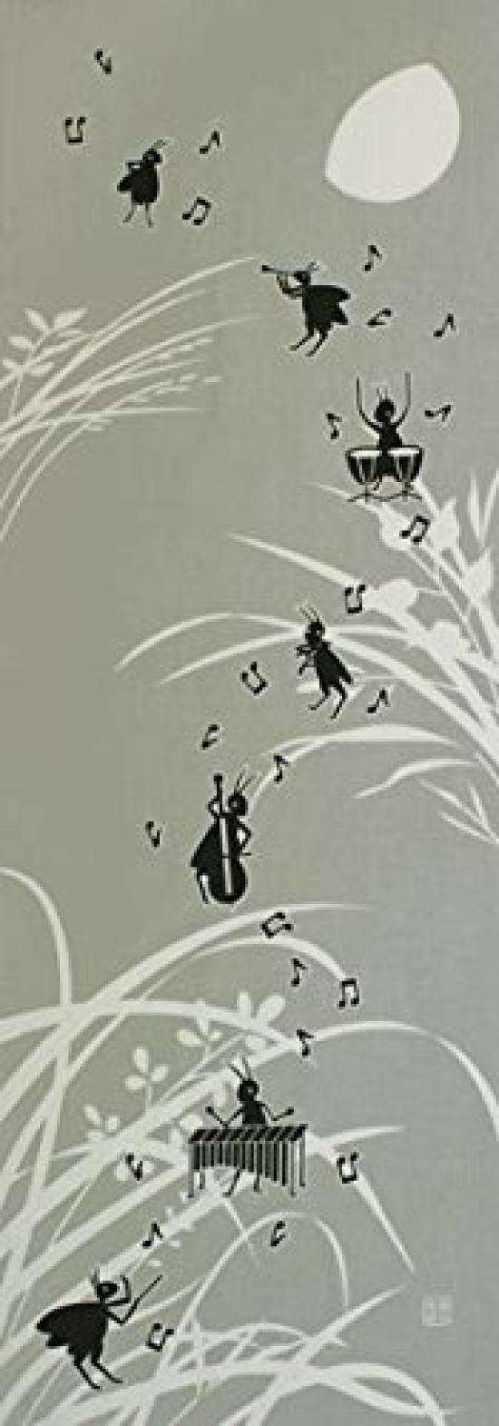 

Dyeing Anbo Hand Towel Music Authentic Dyed Cotton Tokuoka Made in Japan 35cm x 100cm Little Band 100%