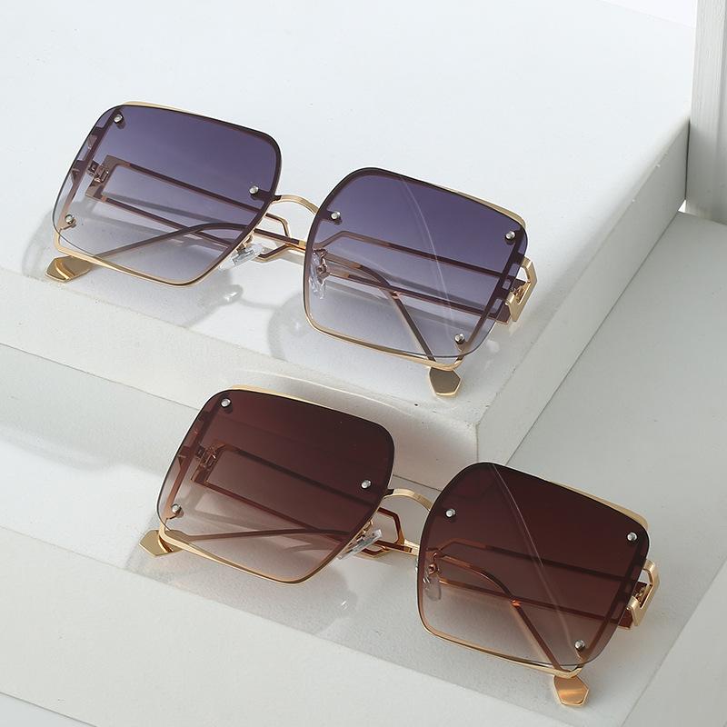 Box Sunglasses, Personalized Metal Rimless Sunglasses Sunglasses