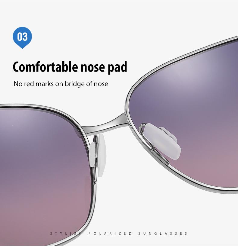 Women's 2022 Fashion Metal Polarized Rhinestone Sunglasses, Large Frame A683