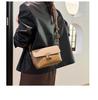 New 2026 Elegant Color Block Small Square Crossbody Handbag - Casual, Versatile, Single Shoulder Bag