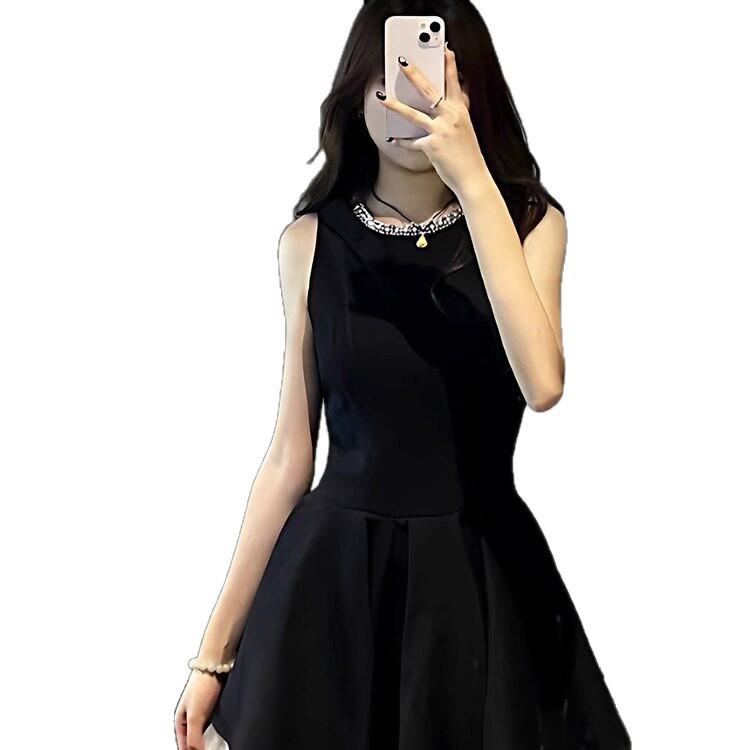 Thousand Gold Wind Women's Sexy Sleeveless Little Black Dress - Summer Birthday Party Formal Slimming Tank Dress