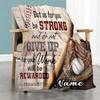 Softball Enthusiast Customize Your Name Blanket Gift Personalized Blanket Ultra-Soft Versatile for Livingroom Living Room Bedding Seaside