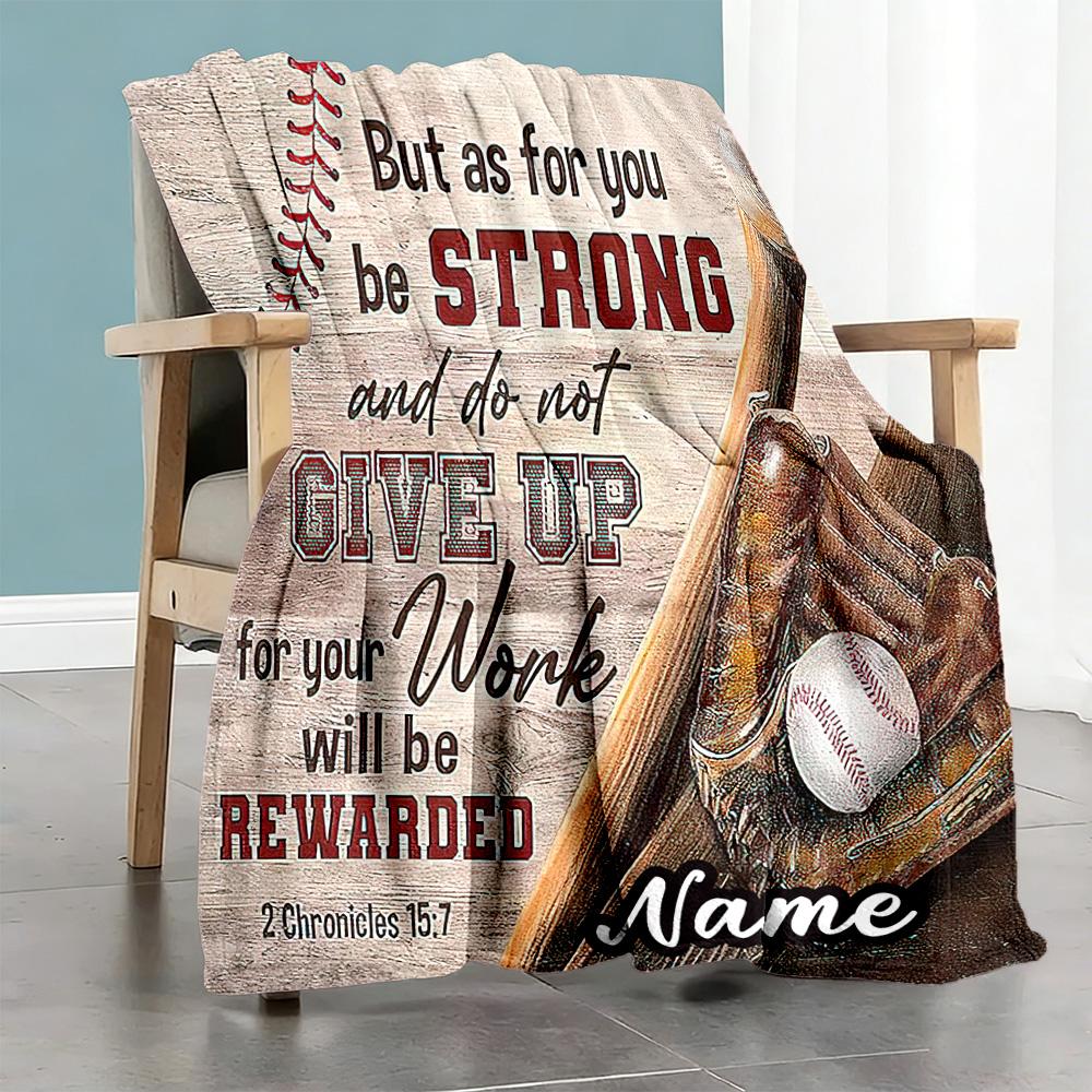 Softball Enthusiast Customize Your Name Blanket Gift Personalized Blanket Ultra-Soft Versatile for Livingroom Living Room Bedding Seaside