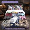 Personalized 3Pcs Bedding SetTaylor Swift Custom Text Duvet Cover Pillowcase Set Bedroom Gift