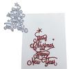 Frohe Weihnachten Frohes Neues Jahr Brief Scrapbook Papier DIY Metall Stanzformen