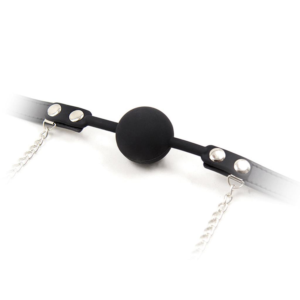 Silicone Mouth Gag Chain Nipple Clamp BDSM Bondage Sex Toy For SM Game