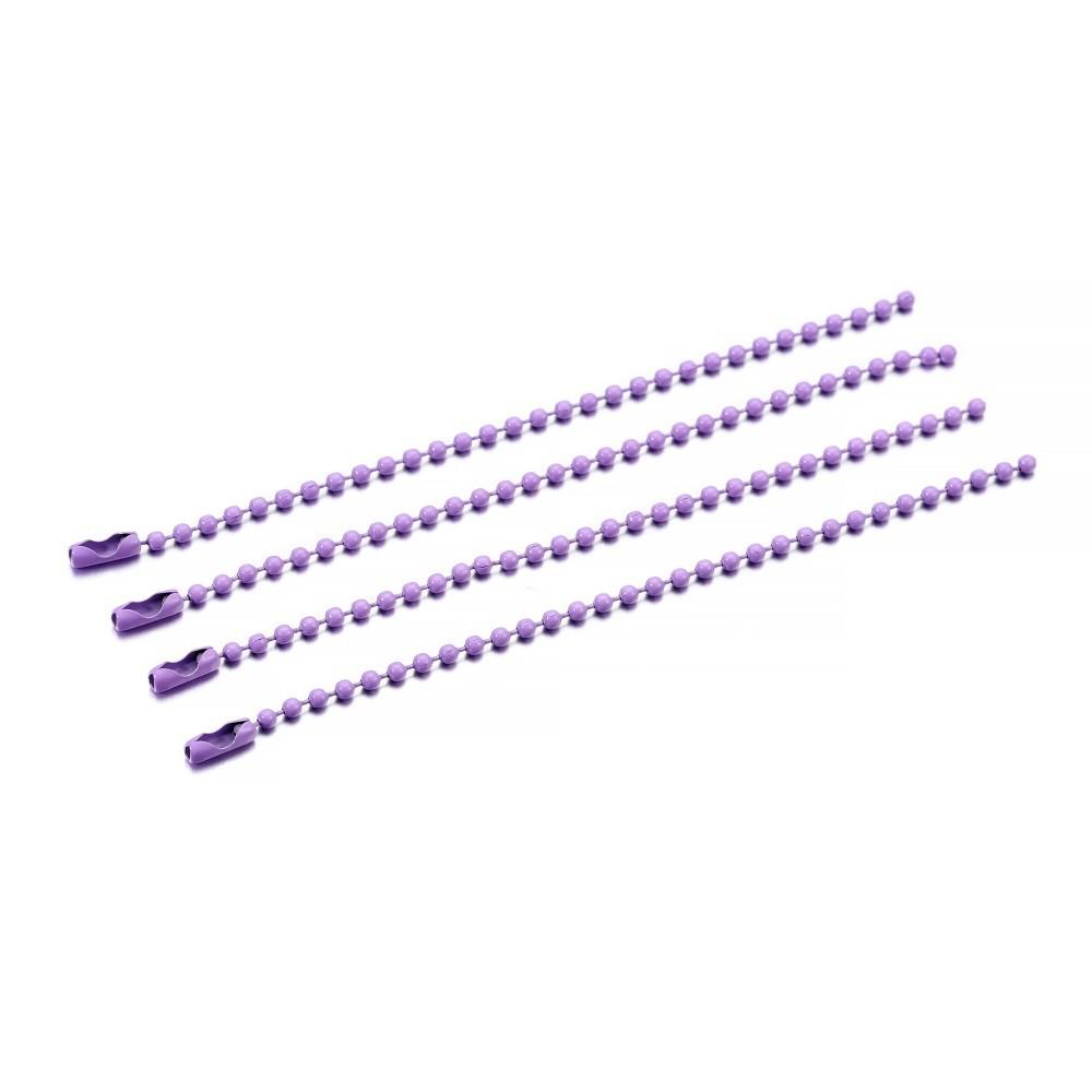 Farebná 11 cm kovová guľôčková retiazka na DIY šperky, kľúčenky