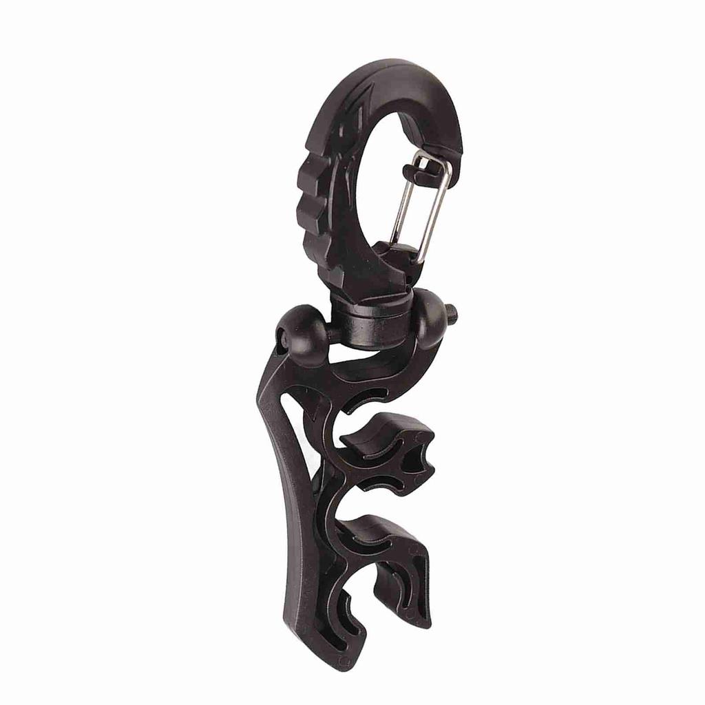 Keep Diving Porta Tubi BCD Doppio in Plastica con Gancio a Fibbia a Clip per Immersioni Subacquee (Nero)