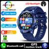 2025 New Real AMOLED Smart Watch Men 450 mAh Battery Fitness Tracker IP68 Waterproof Bluetooth Call Smartwatch For Huawei Xiaomi