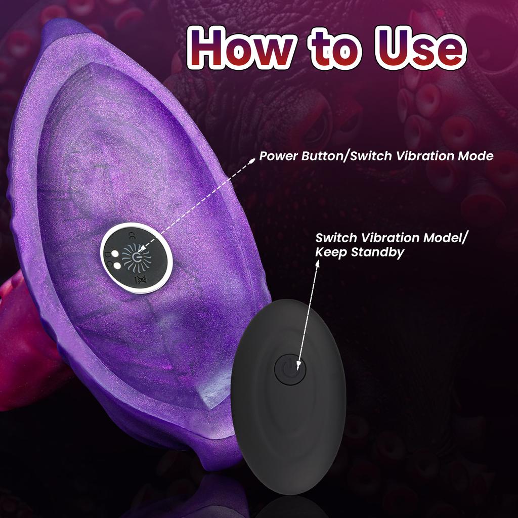Vibration Dildo Strong Suction Cup Octopus Tentacle Harem Electric Anal Plug