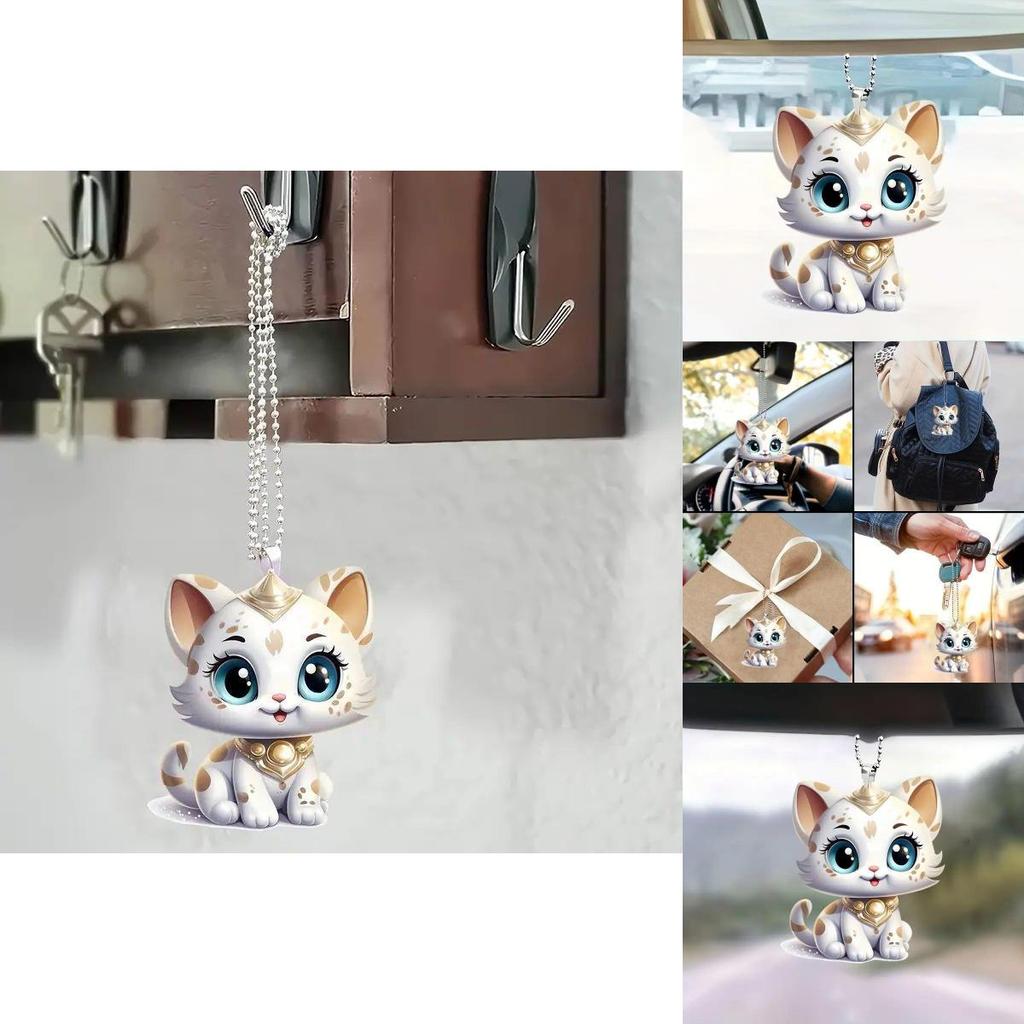 Charming Acrylic Animal Hanging Ornament For Car Interior Decoration In Vibrant Style