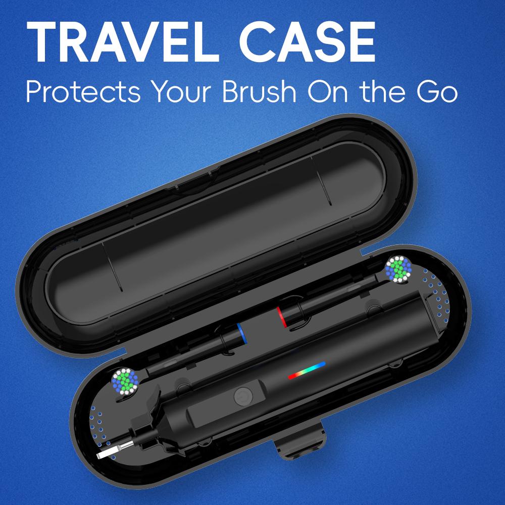 Smart Wireless Charging Rotating Electric Toothbrush, 3 Modes Rechargeable Rotation Toothbrush Compatible with Oral B Brush Head