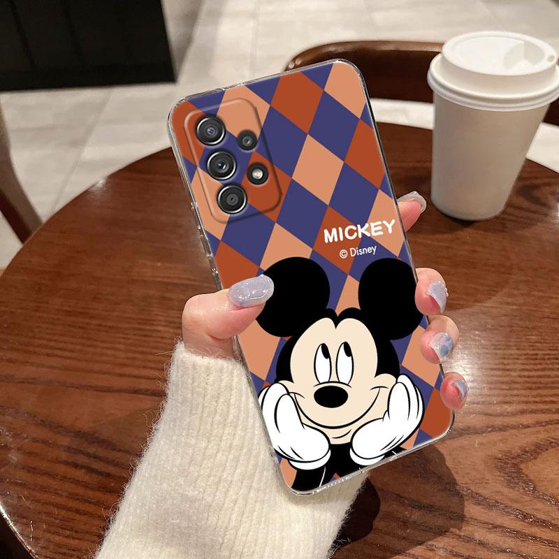 Clear Case For Samsung Galaxy A57 A37 A56 5G A36 Cases A55 A54 A35 A26 A07 A17 A16 A06 A34 A15 Cover Disney Mickey Minnie Mouse