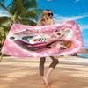Ice Queen Artwork Printed Microfiber Beach Towel, Soft And Absorbent, Quick-Dry, Ideal for Summer Travel, Beach Essential, Swimming Pool