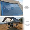 Tenda Toldo Lateral para Carro 3x5 Lona com Revestimento Preto Acampamento Toldo Impermeável Tenda Traseira para Carro ao Ar Livre