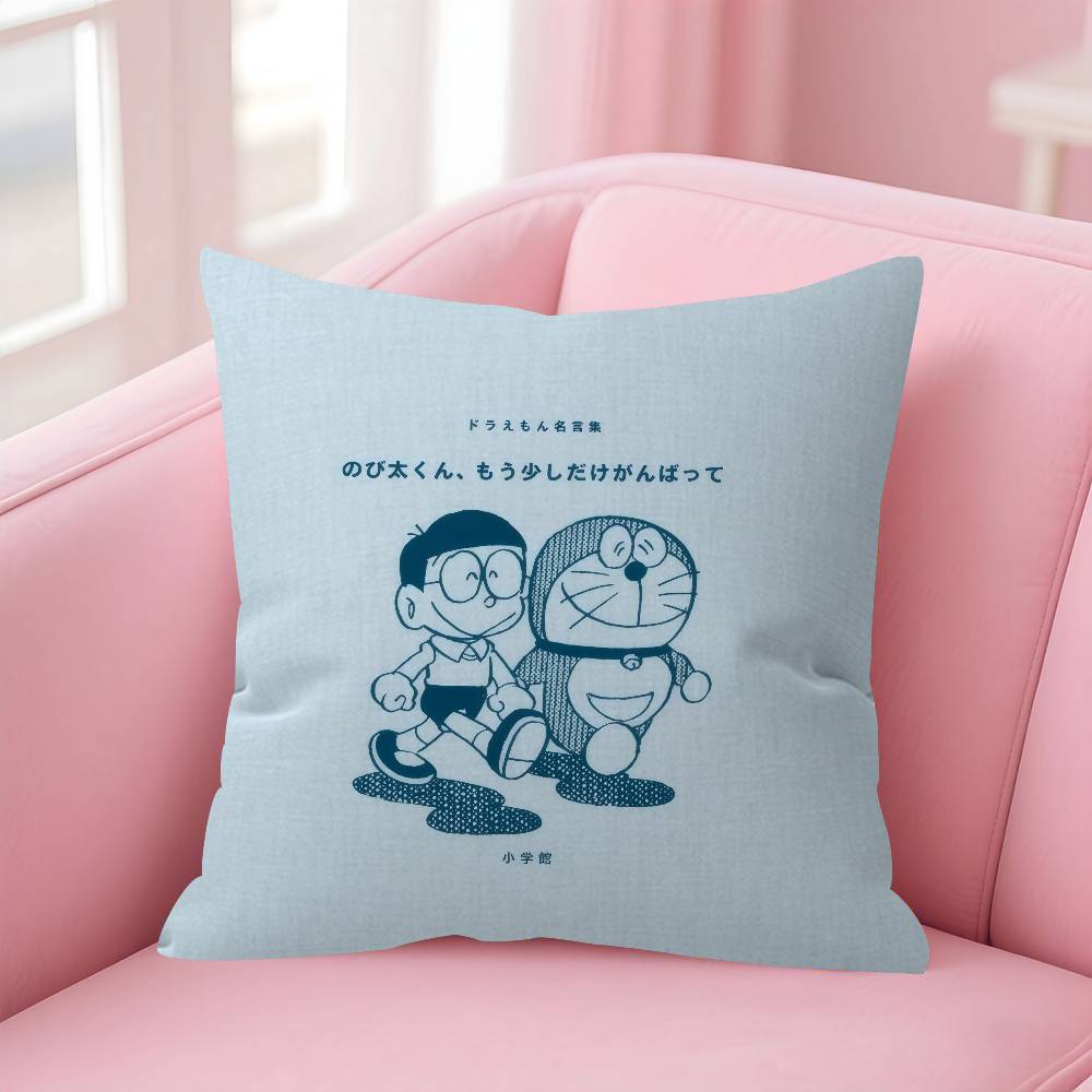 Cushion Cover Car Throw Pillow Case For Sofa Car Christmas Gift Anime Dddoraemon Wwhitepaper