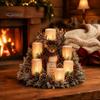 Atmospheric Lighting for Home Christmas Lighted Centerpiece, Ornament with Warm Glow, USB Red Seasonal Powered Plastic Crafts Holiday Tabletop