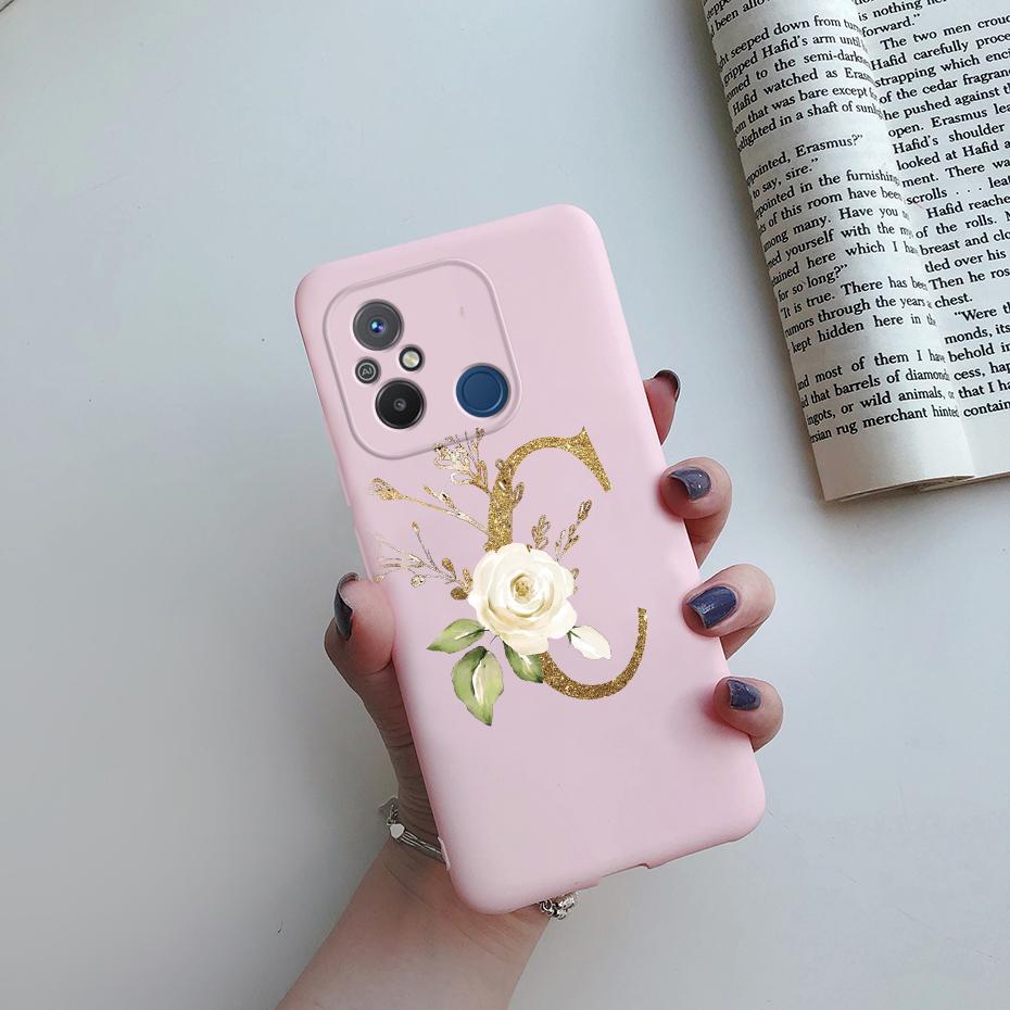 For Xiaomi Redmi 12C Case Silicone Rubber Soft TPU Cute Letters Phone Case Back Cover For Redmi 12C Cover For Redmi12C 12 C Case
