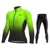 Rvouei New Pro Team Breathable Long Sleeve Men Cycling Jersey Set MTB Bike Clothing Autumn Bicycle Clothes Maillot Ropa Ciclismo