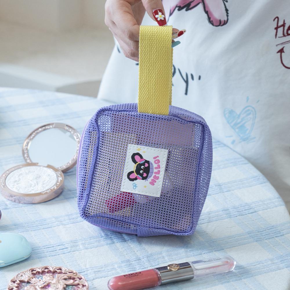 Transparent Mesh Storage Bag ID Credit Card Zipper Coin Purse Cosmetic Bag File Bag Travel Organizer Lipstick Makeup Bag Travel