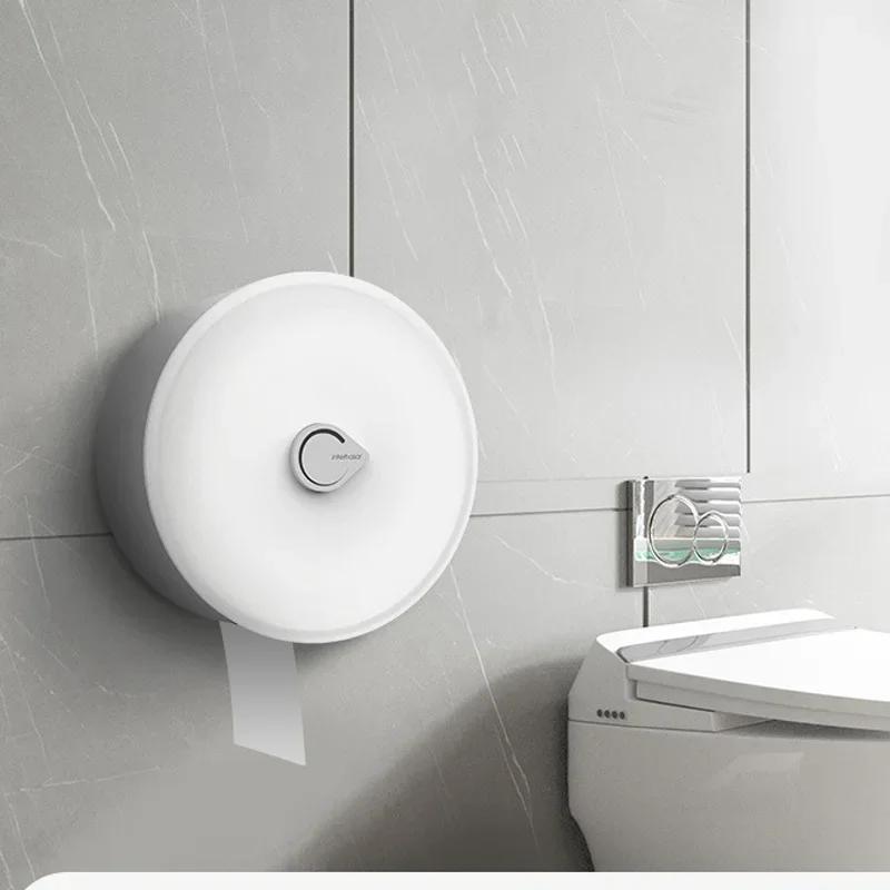 Large capacity tissue holder tissue box wall mounted non perforated hotel roll paper box toilet tissue holder paper box