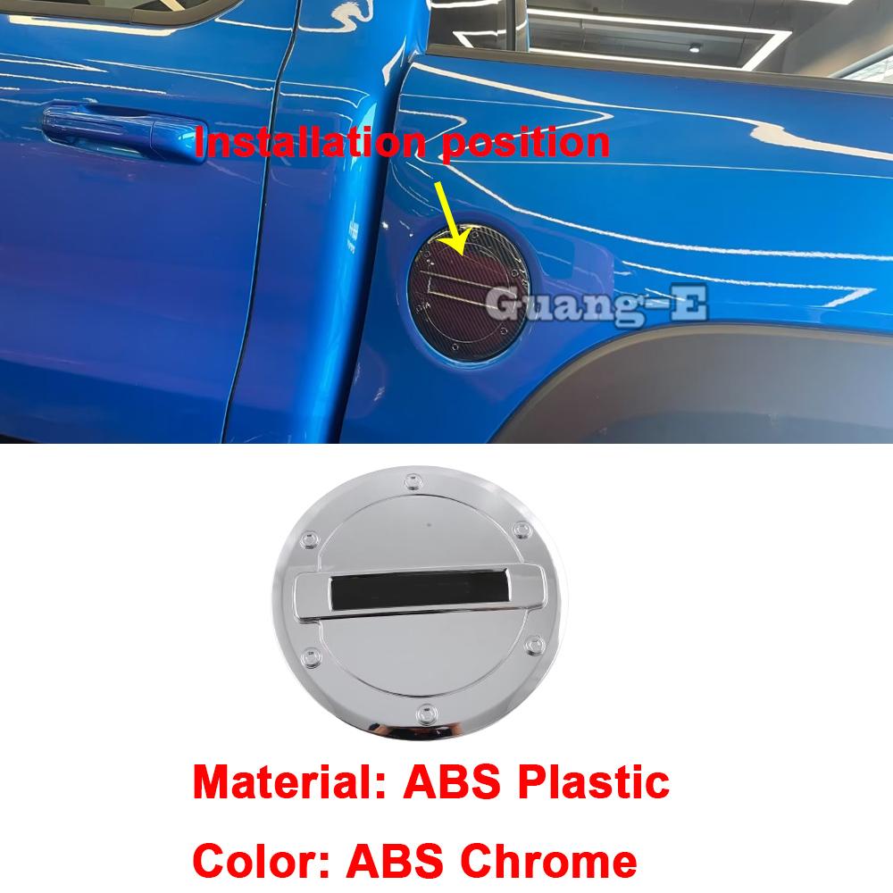 For Dodge Ram 1500 TRX   2024 ABS Chrome Side Rearview Mirror Cover Handle Bowl Fog Light Frame Fuel Tank Cap Trim
