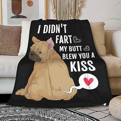 French Bulldog Digital-printed Polyester Bedroom Velvet Flannel Soft Sofa Cover Blanket Fleece Soft Sofa Cover Blankets for Beds