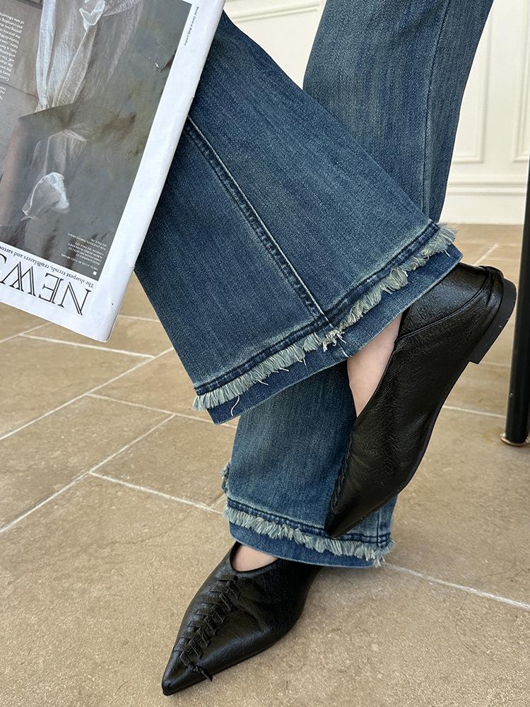 2025 Autumn Adjustable Maternity Flare Jeans with Belly Support