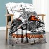 Harley-davidson Motorcycles Personalized Text Blanket Multi-purpose Personalized Blanket Warmthful Decor for Sofa Seaside Bedding Chair