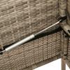 Garden Bench with Cushions Beige Poly Rattan
