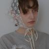 Leterie FLORAL LACE BONNET_IVORY
