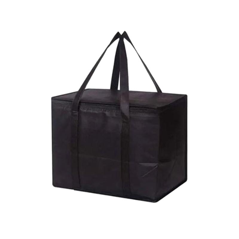 Thermal Insulated Food Delivery Bag Tear Resistant Aluminum Foil Lining Reusable Zipper for Commercial Food Delivery Service