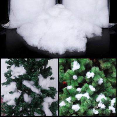 1 Bag Christmas Fake Snow Long Lasting Fluffy DIY Artificial Cotton Snow for Winter Christmas Decoration