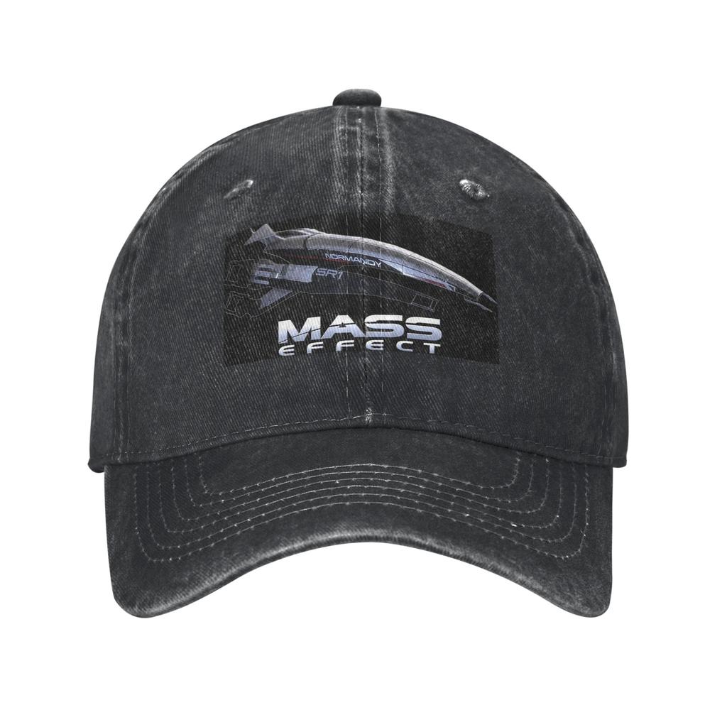 Mass Effect Normandy SR1 Baseball Caps Snapback Denim Fabric Hats Outdoor Adjustable Casquette Sports Baseball Cowboy Hat