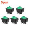 5PCS KCD4 Rocker Switch AC 10A/125V 6A/250V DPST 4 Pins 2 Position ON/OFF Red LED Light Illuminated Boat Rocker Switch