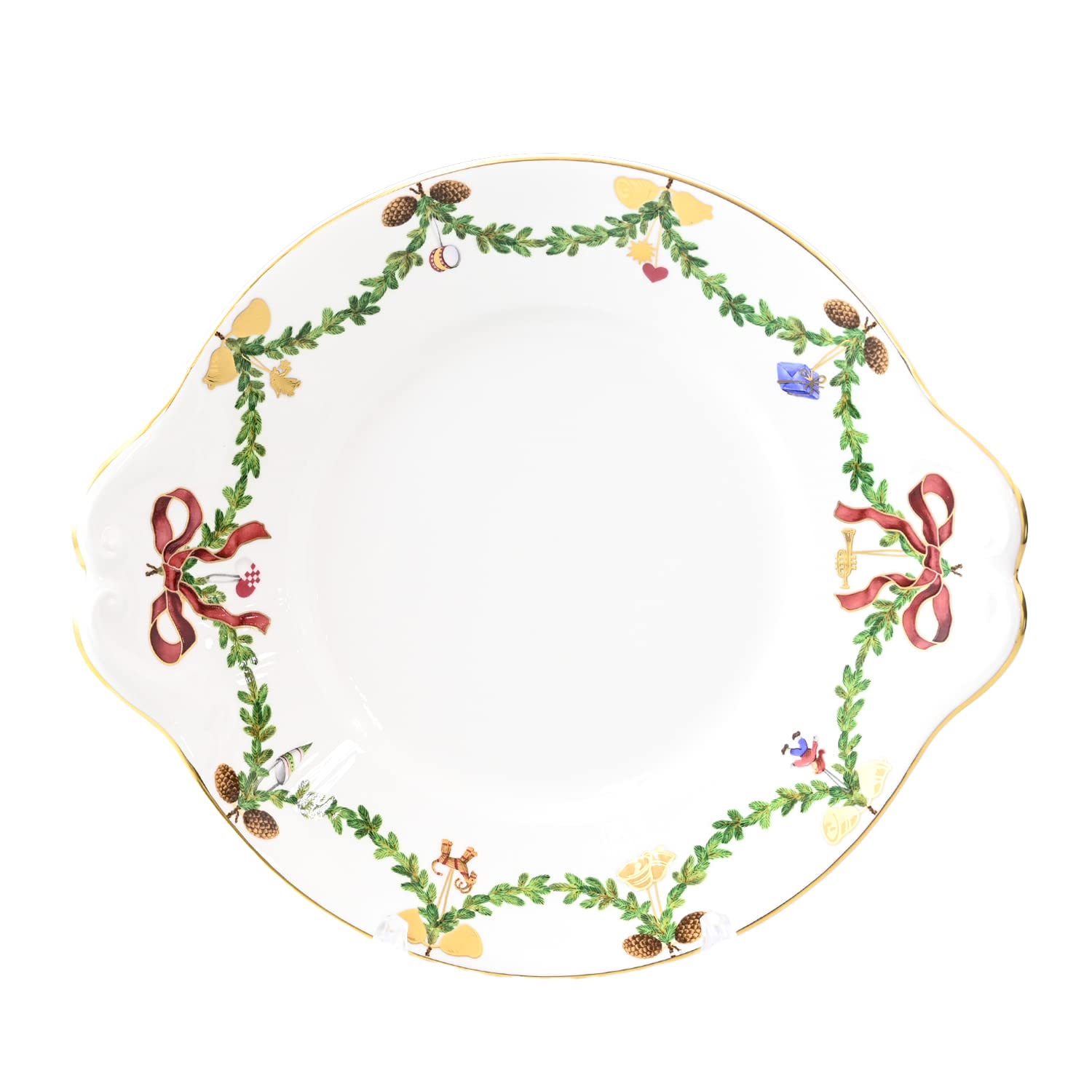 Royal Copenhagen Блюдо для рождественского кекса  Звездный узор , Глубокая тарелка, 28 см x 25 см, 2503422 [Параллельный импорт]