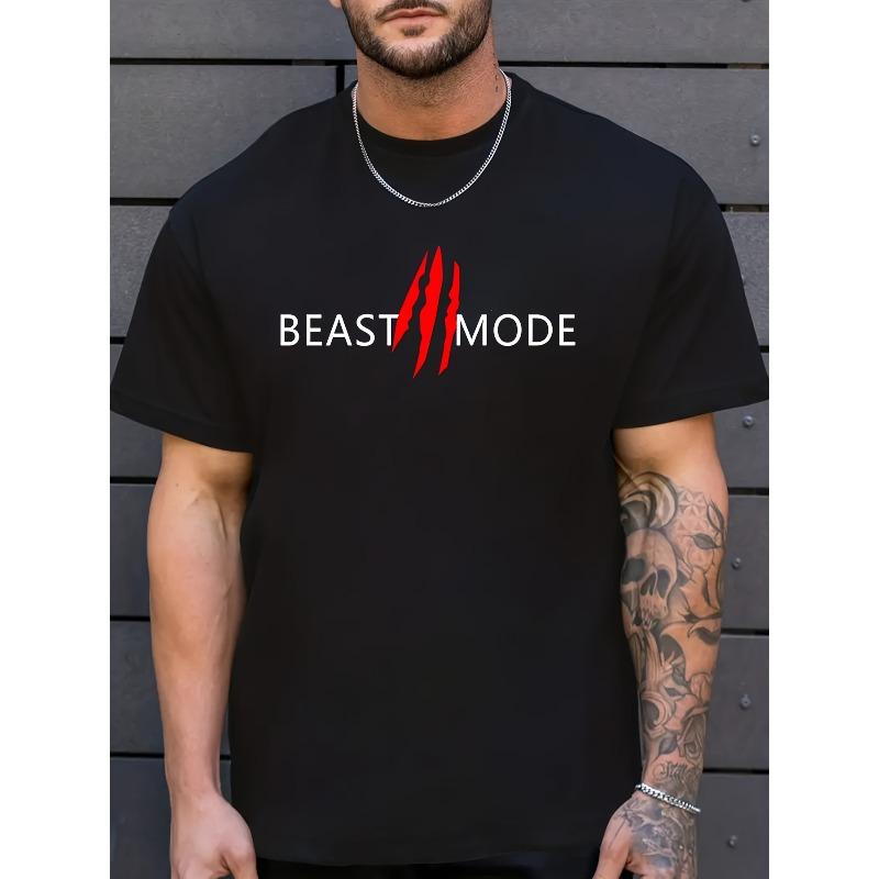 

European sizes Fashionable Casual Oversized Slogan Print Men S T-Shirt L чорний