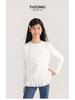Tao Town Mädchen Langarmshirt mit Spitzennähten - Koreanischer Stil Frühling/Herbst Trend