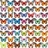 63pcs Temporary Tattoo Colorful Butterfly Stickers For Back Shoulders Adult