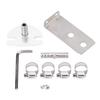 Universal Aluminum Fuel Pressure Regulator Gauge & Hose Kit 0 140 PSI Adjustable Blue