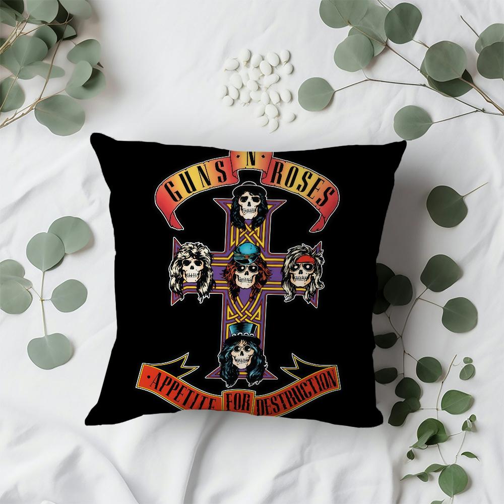 G-Guns N R-Roses-ES Poszewka na poduszkę z motywem zespołu Na Sofę Samochód Biuro Kawiarnia Miękka i Wygodna Dwustronny Druk Poszewka na Poduszkę
