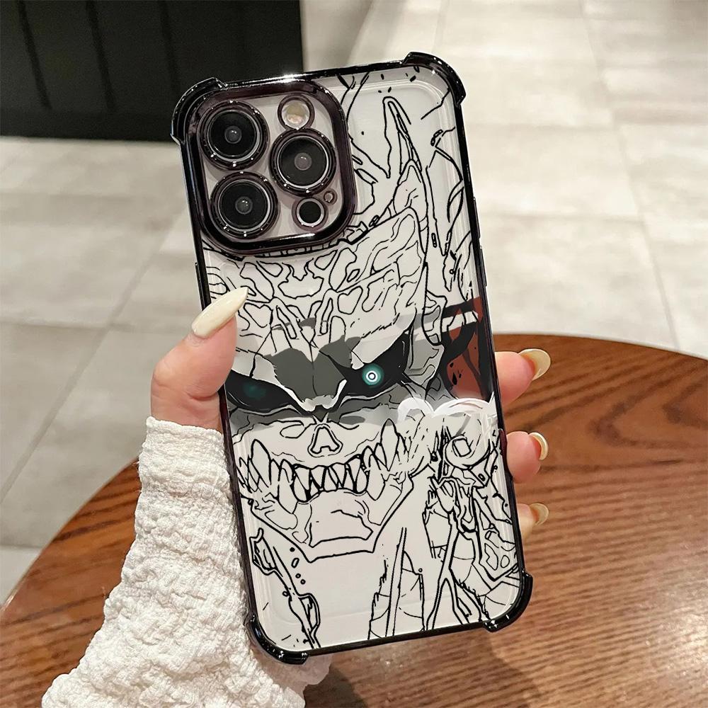 

Anime Kaijus No. 8 Plating Phone Case For Samsung S26 S25 S24 S23 S22 S21 S20 FE Note20 Edge Plus Ultra 4G 5G Anti Fall Airbag Samsung S20 FE