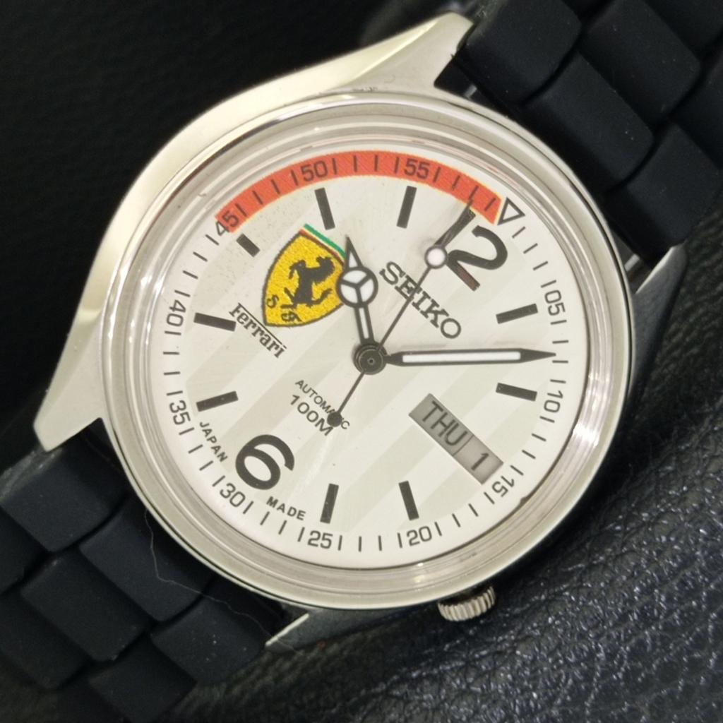 

SEIKO AUTOMATIC VINTAGE JAPAN 7009A MENS FERRARI DIAL WATCH a700490-5 R203-a700490