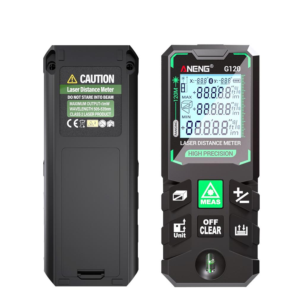 ANENG G120 Smart HighPrecision Laser Rangefinder Green Laser Distance Meter 30 Set of Data Storage