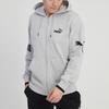 Puma Logo Print Zip-Up Hoodie Casual Jacket Men jackets Gray 676668-04