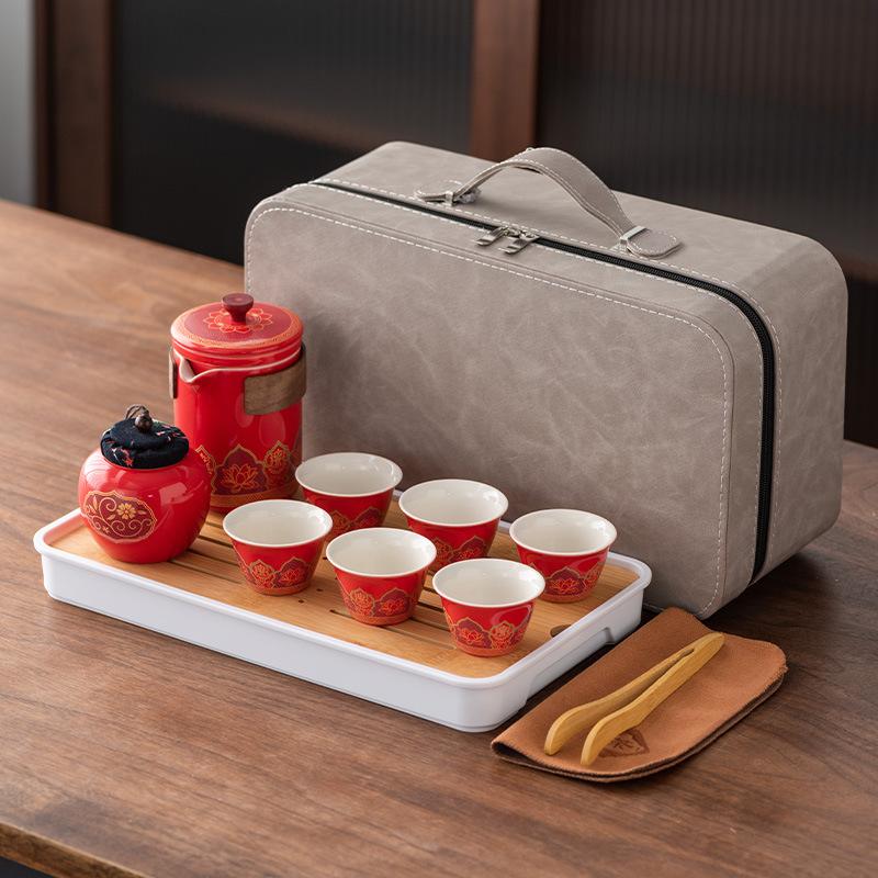 Travel Tea Set, Portable Bag, Express Cup, Outdoor Storage, Portable Tea Cup, Business Souvenir