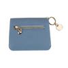 Ladies' Simple PU Leather Mini Zip Around Wallet Solid Color Slim Card Holder Coin Purse with RFID Blocking