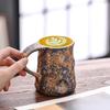Nordic Style Ceramic Coffee Cup High Value Coarse Ceramic Cup American Latte Flower Cup Creative Mug
