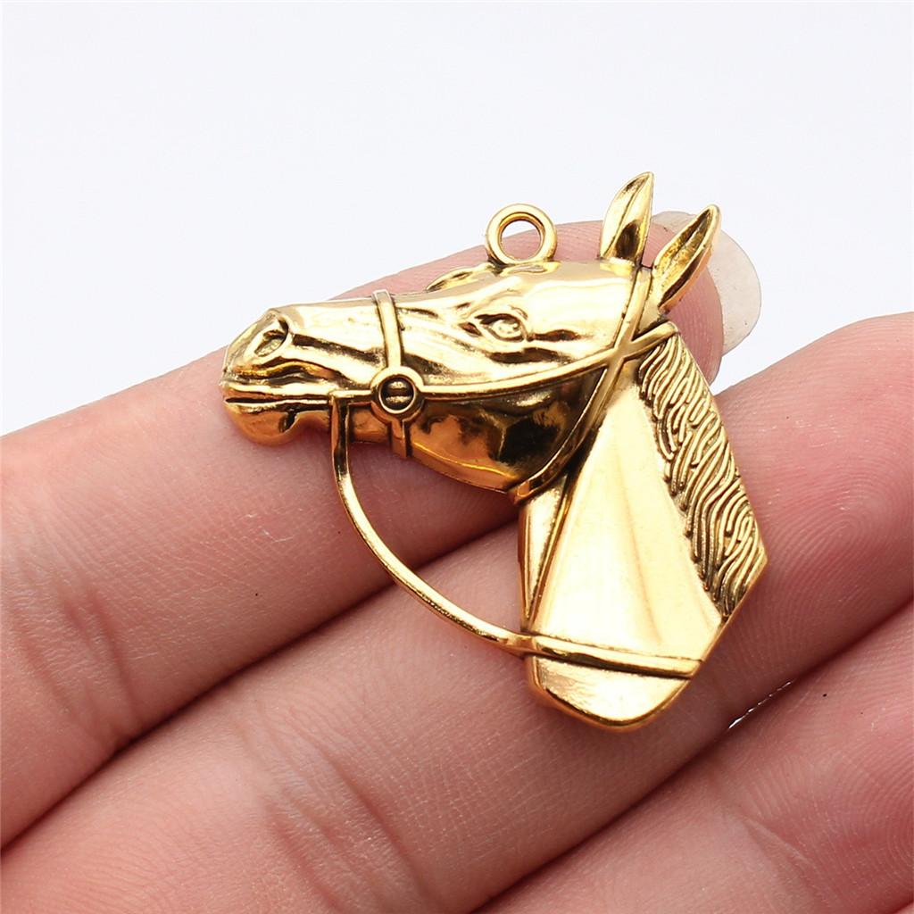 Cavallo Pegaso Creatura Mitica Ciondolo Bronzo Antico Lega di Zinco Materiali per Gioielli Pendenti per Collane