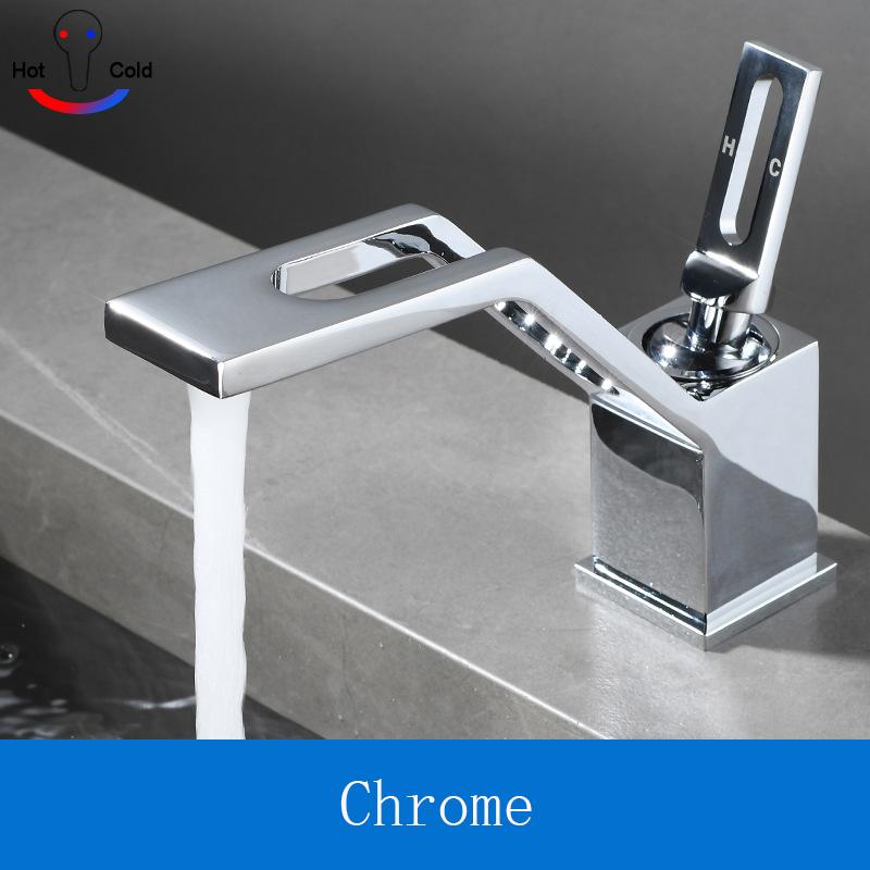 Creative Bathroom White Basin Faucet Brass Hot And Cold Faucet Splash Proof Single Hole Single Handle Sink Tap Deck Mounted